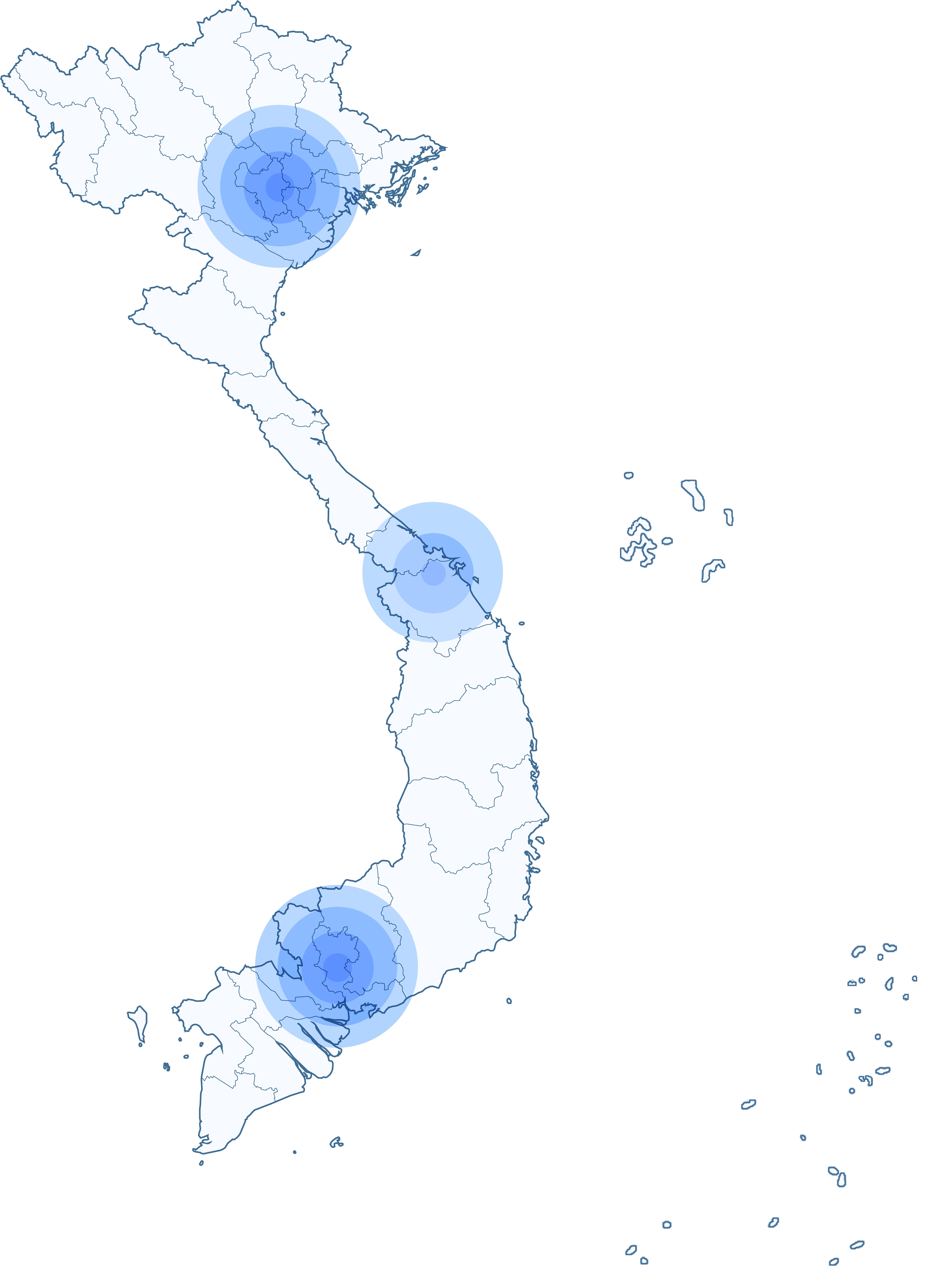 Map of LoopNet's network in Vietnam